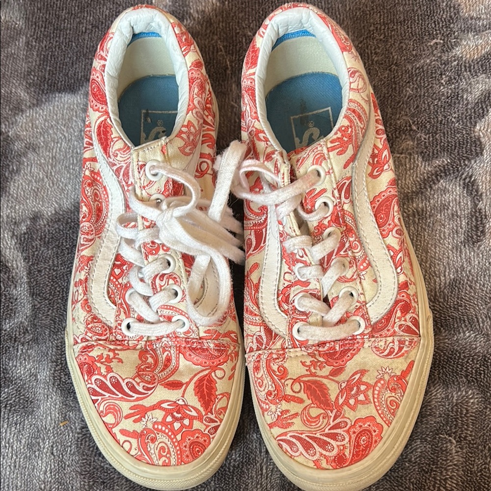 Red Paisley Sneakers